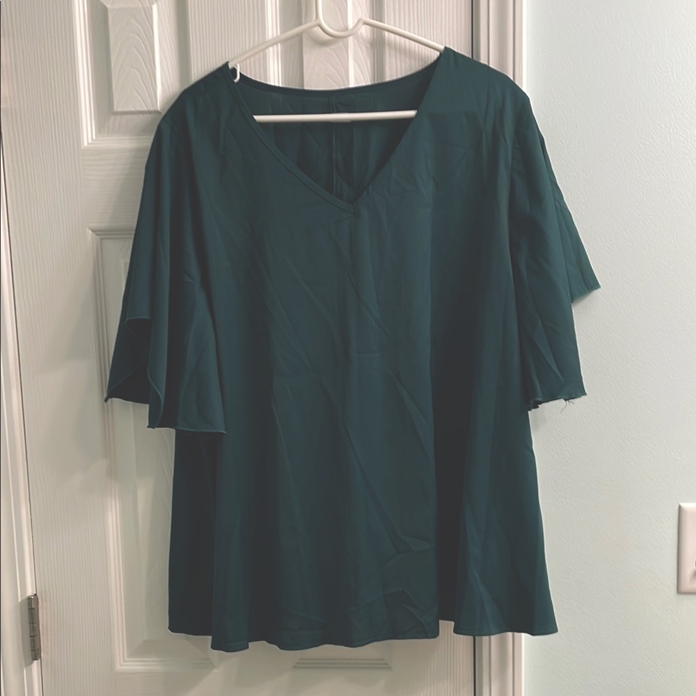 Dark Green V Neck